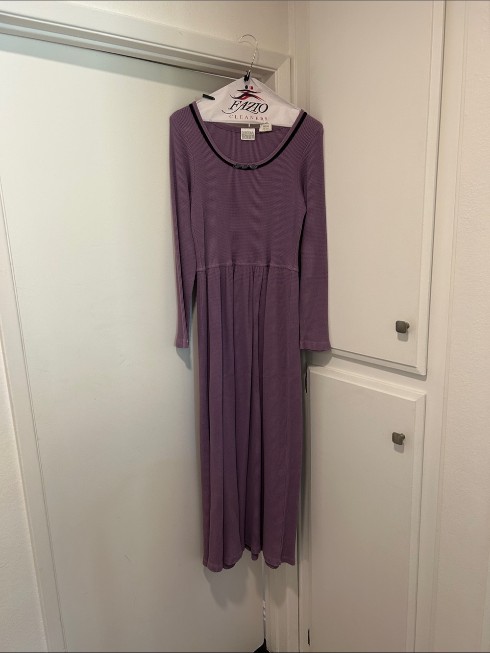 Victoria's Secret Purple Long-Sleeve Maxi Dress